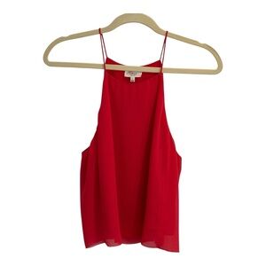 Wilfred Aritzia Bright Red Silk Cami Fully Lined NWOT